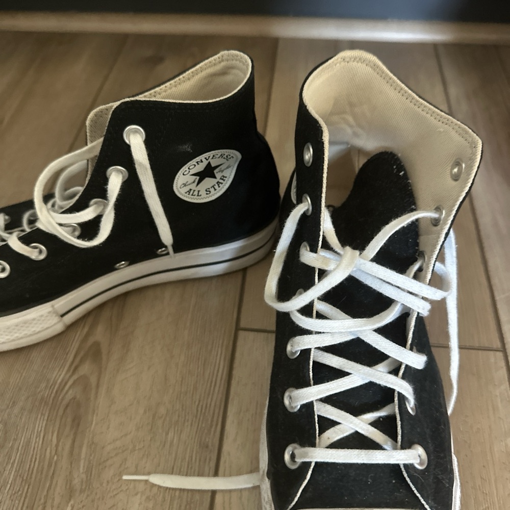 black platform converse